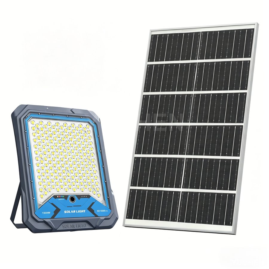 M1 1500W solar monitoring floodlight with separate solar panel